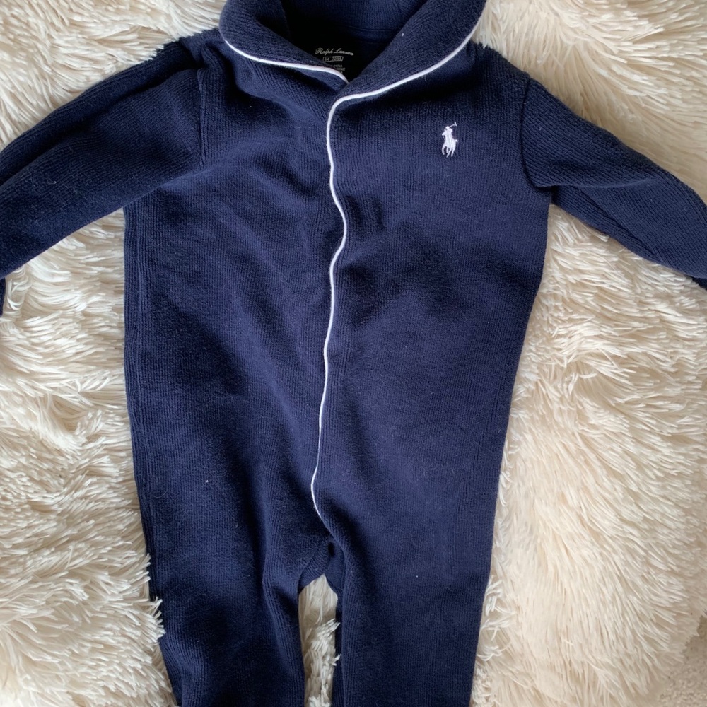 Baby boy Ralph Lauren shawl collar one piece